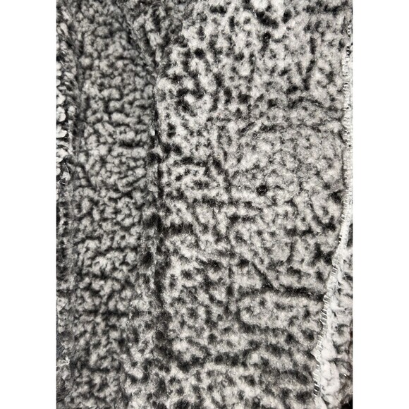 Thread & Supply 1/4 Zip Pullover Women's Med Charcoal Teddy Sherpa Pullover Top - Picture 7 of 7